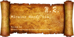 Mireisz Rozália névjegykártya